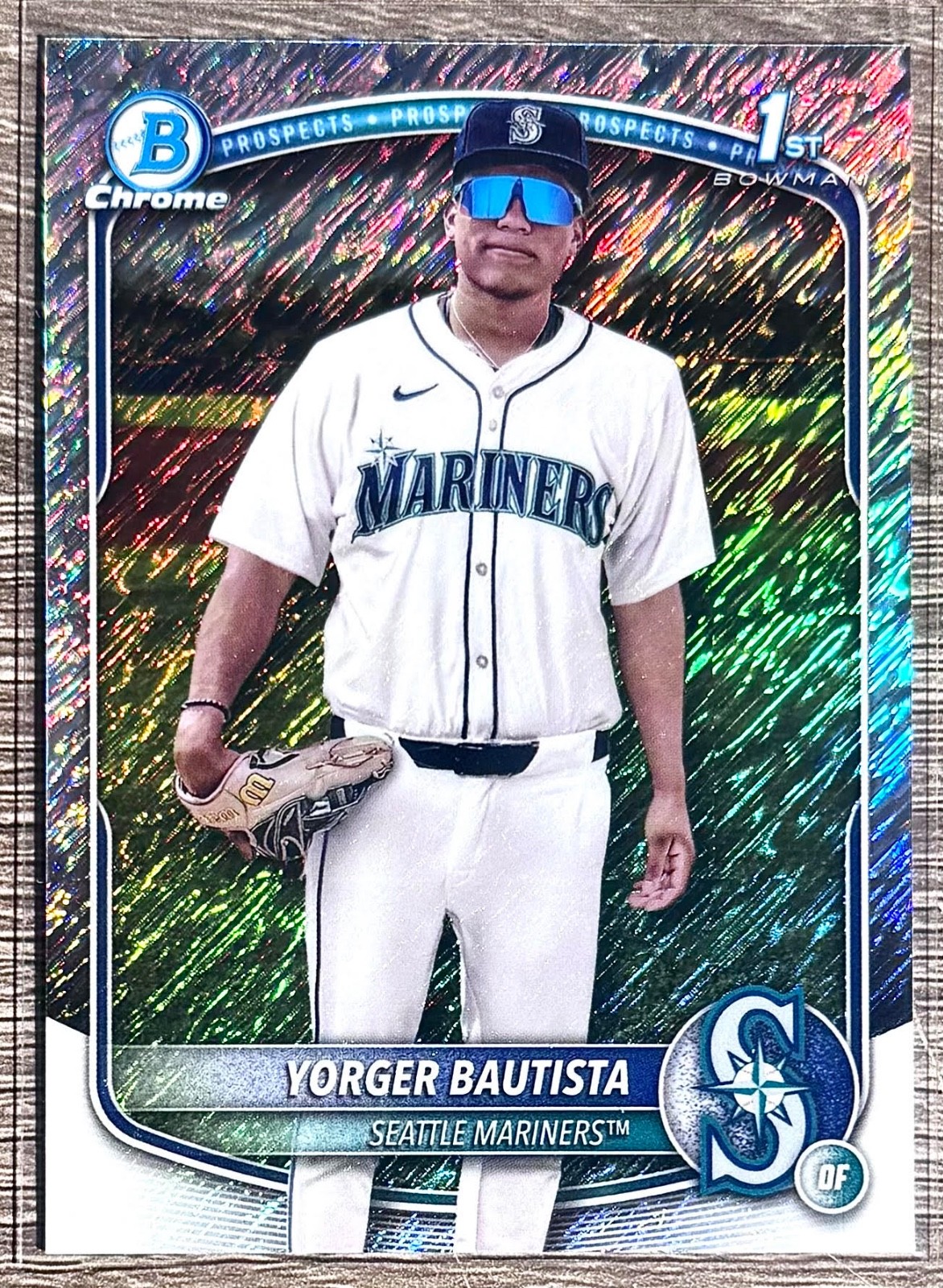 2025 Bowman Chrome Yorger Bautista 1st Bowman Shimmer Refractor Saettle Mariners