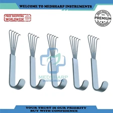 Anderson Bear Claw Retractor 5 Sharp Prongs Facelift Hook Instruments (16cm)