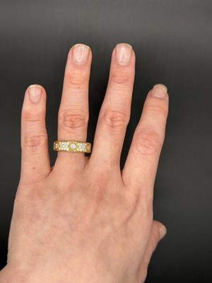 Pave Love Ring   18K Gold Over Solid 925 Silver   Full Pave 6mm Band - Round