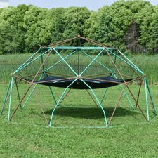 13ft Dome Climber w/Hammock Outdoor Backyard Jungle Gym Playground Climbing Play