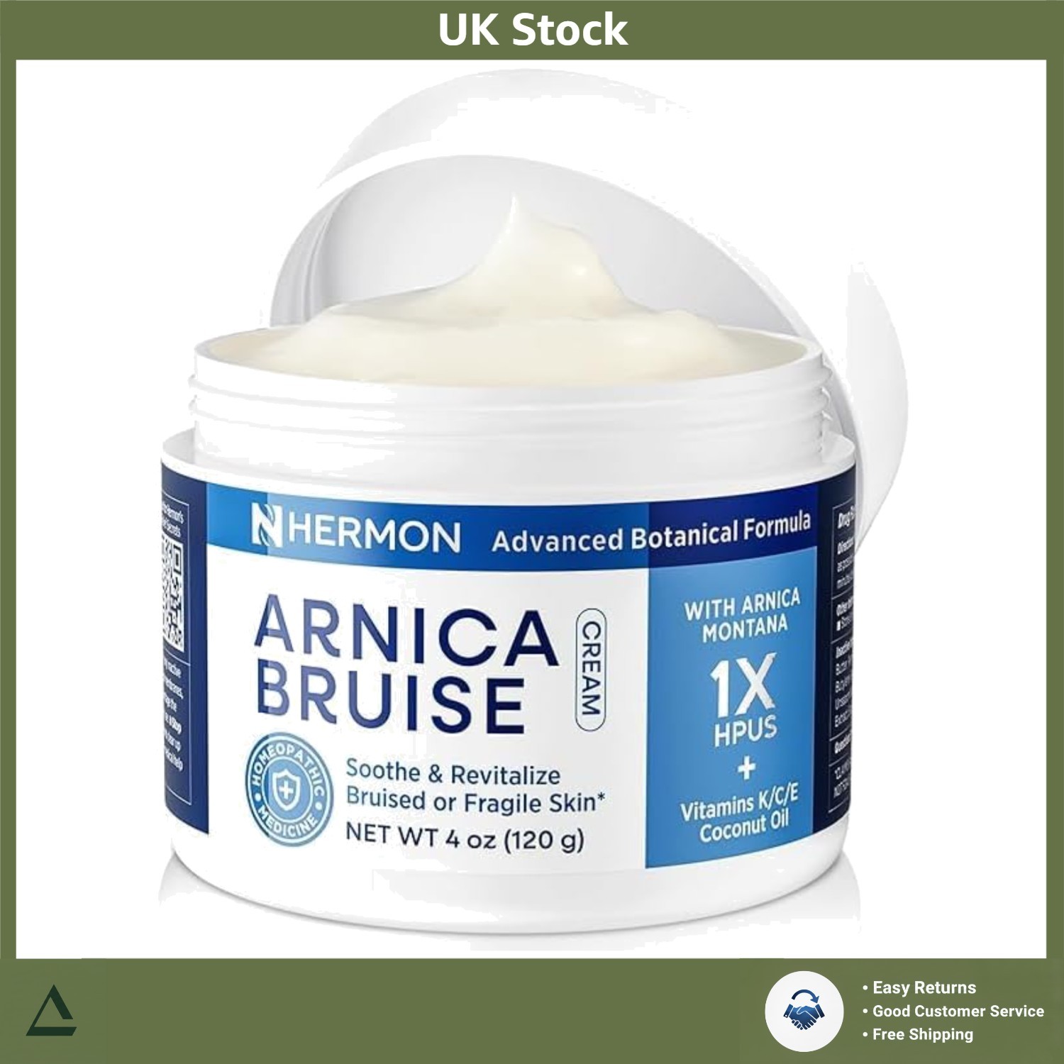 Soothing Arnica Cream for Bruising & Swelling Relief 1.7oz Tube