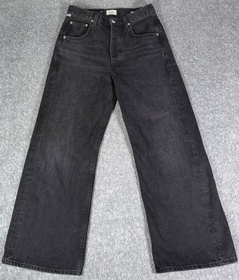 Citizens of Humanity Gaucho Jeans Size 25 Womens Wide Leg Charcoal Black Wash
