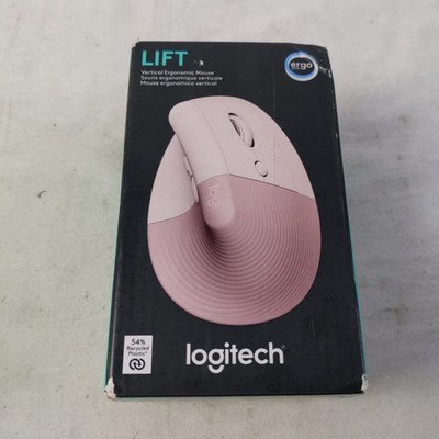 Logitech Lift Wireless Vertical Ergonomic Mouse Pink New Open box