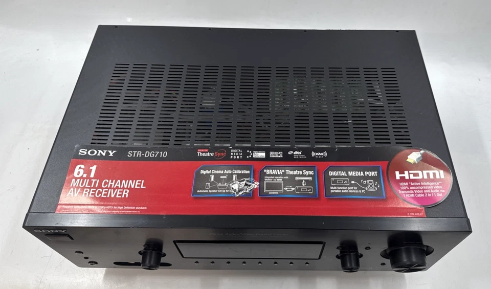 Sony STR-DG710 - 6.1 Ch HDMI Home Theater Surround Sound Receiver EB-18854 - Image 2 of 4