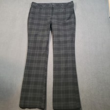 Express Columnist Pants Womens 10R Black Plaid Bootcut Mid Rise Trousers