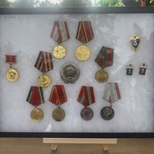 Original Russian Soviet USSR WWII Military Medals Badges