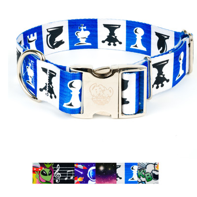 Country Brook Petz  1 1/2 Inch Premium Dog Collar - Geek Chic Collection