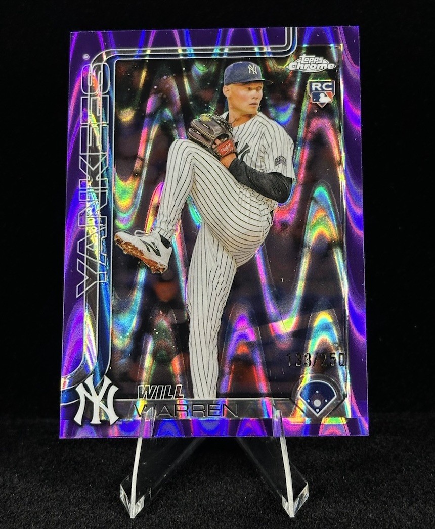 2025 Topps Chrome - Will Warren #81 Purple Raywave Refractor /250 (RC)