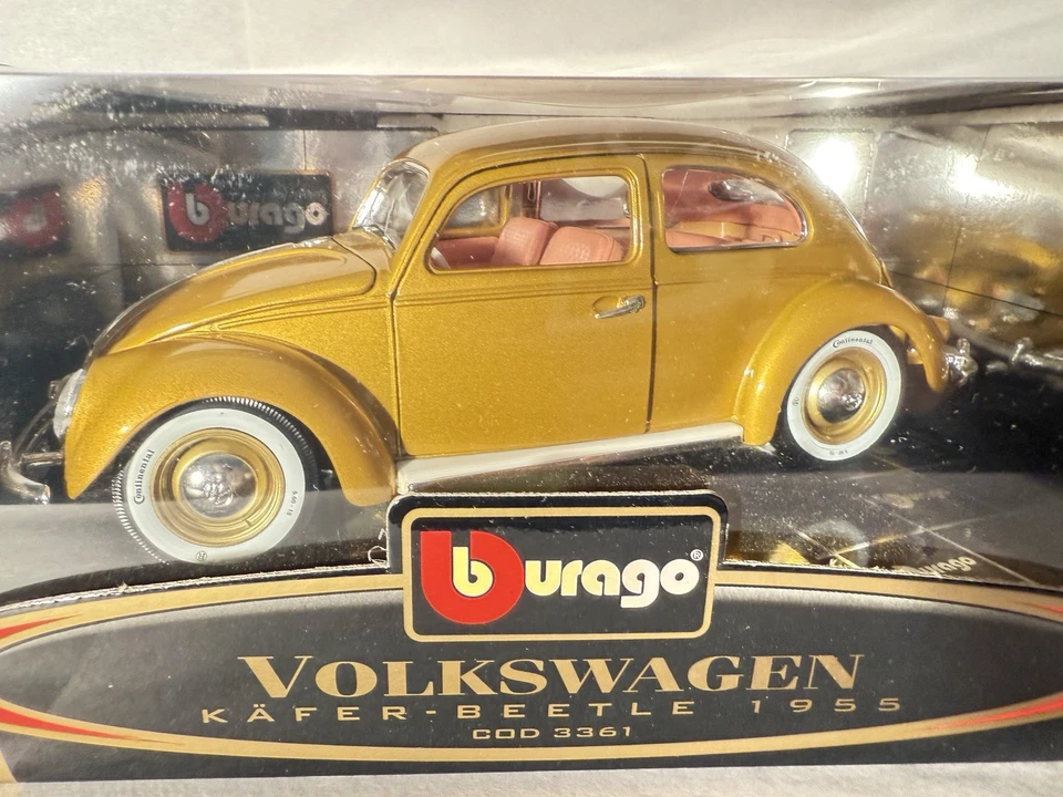 Volkswagen Beetle Käfer 1955 Bburago 1:18 - Oro - Colección Oro - Nuevo de Lote Antiguo/Sin usar, en caja - I Foto 4 de 4