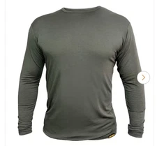 Firm Grip Long-Sleeve Medium (Slim Fit) Gray Base Layer Shirt, For Hunting/Work