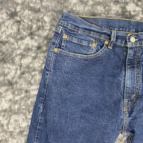 Levi's 505 Jeans Mens 36X32 Blue Denim Regular Straight Leg Medium Wash Mexico - Picture 8 of 16