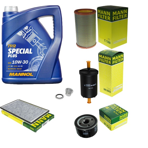 MANN-FILTER Inspektionspaket Mannol 5L Special Plus 10W-30 FüR Renault Megane I-image