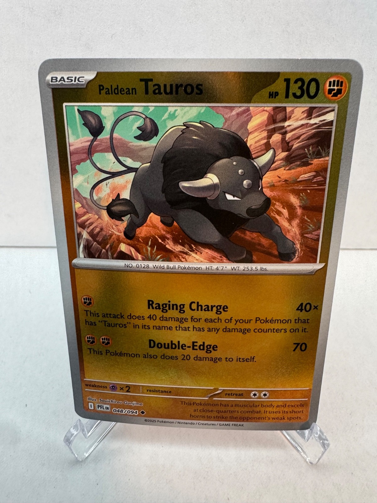 Paldean Tauros 48/94 - Reverse Holofoil NM - ME: Phantasmal Flames - Pokémon TCG