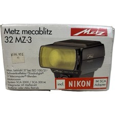 METZ 32 MZ-3 Mecablitz Flash Unit  SCA 3402 Adapter W/ Box - NEW TESTED