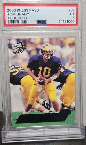 2000 Press Pass Tom Brady Rookie Card #37 Torquers PSA 5 GOAT RC