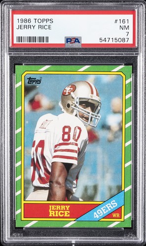 1986 TOPPS #161 JERRY RICE PSA 7