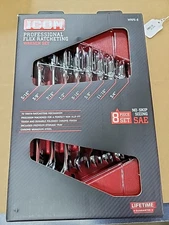 ICON 56428 Professional Flex Ratcheting 8pc Wrench Set (WRFS-8) - SAME DAY SHIP!