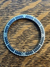 NOS 40.79 mm OD Chrono/ LG Watch  Dive Watch Blk/ Silv Military Bezel Part Wow!