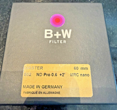 B+W 60mm Master ND Pro 802 0.6 +2 Stop MRC Nano Filter - New Sealed