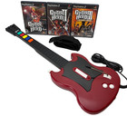 Sony Playstation 2 Bundle - PS2 Guitar Hero 1, 2, & 3 w/Red Octane Wired Guitar