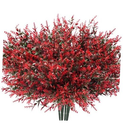 Artificial Plants Outdoor, 20PCS Lavender Artificial Flowers,Fake Plastic 
