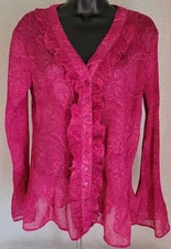 Apt 9 Womens Shirt Top Blouse Size L Large Pinkish Purple