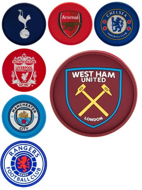 Fútbol FC Silicona Posavasos Antideslizante Bebidas Goma Cerveza Tapete Pinta De