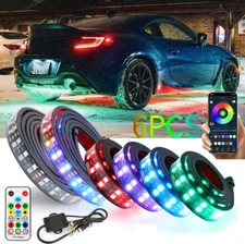 6PCS Underglow Kit Double Row RGB LED Strip Lights APP Remote For Toyota GR86