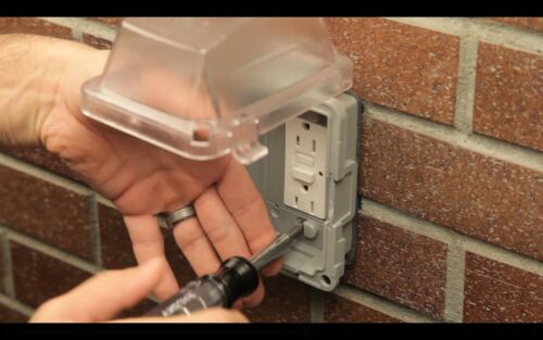 Cubierta protectora de salida exterior resistente a la intemperie receptáculo caja eléctrica accesorio - Imagen 11 de 12