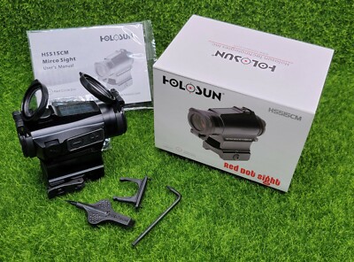 Holosun Solar Power QD-Mount 2/65 MOA Reticle Red Dot Sight, Black - HS515CM