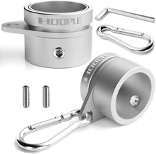 360° Rotating Flag Pole Rings with Carabiners for 0.75-1 Inch Poles, 2 Pack