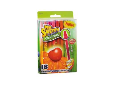 Mr. Sketch 1951331 Scented Crayons, Wax, Assorted, 18/Pack