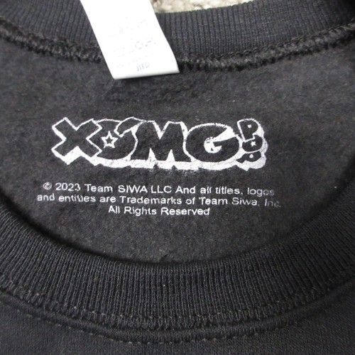 XOMG Pop Sweater Girls Medium Black Graphic Leigha Crewneck Sweatshirt Siwa 6180 - Picture 3 of 8