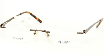 NEW W/ TAG M+AIR MA105 BWN BROWN Rimless EYEGLASSES MAIR 52-17-145mm (NOTES)