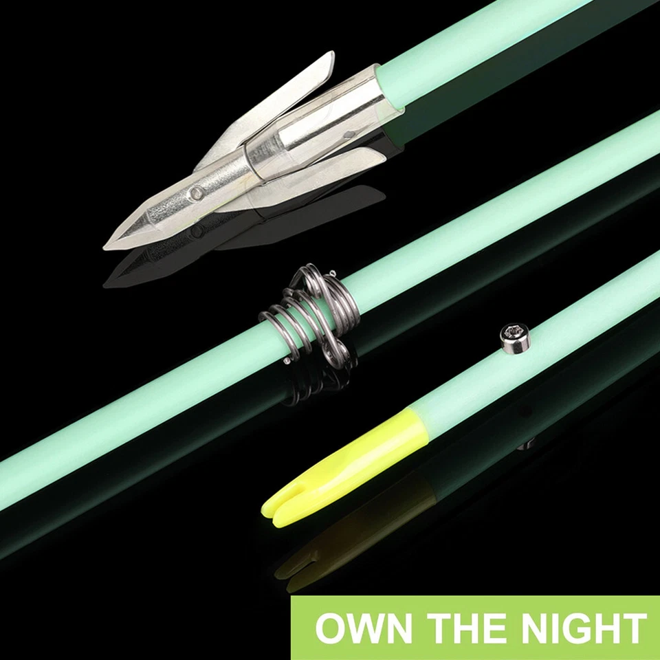 36" flechas de pesca arco próprio estilingue noturno de fibra de vidro e flecha pontas de flecha pesca - Imagem 2 de 4