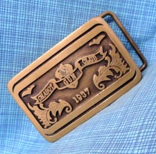 Chabot Gun Club Belt Buckle Shooting Castro Valley California Vtg 70s 80s.NOX438