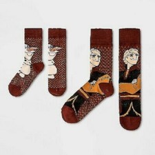 Pair of Thieves Dad/Kid Disney Kristoff Frozen is Life Crew Socks-Sm Olaf Mom