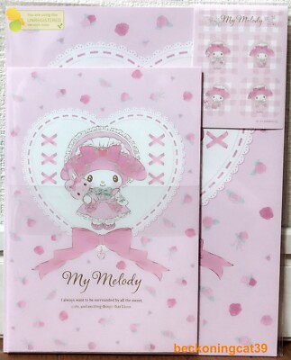 Sanrio Character My Melody Lovely Letter 8 Envelope 4 Sticker SET MADE IN JAPAN