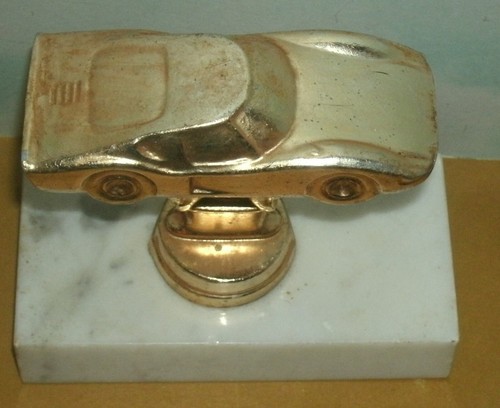 Vintage 1968 Slot Car Renn Trophy (Sierra Singles) Massiv Messing & Marmor Basis 4" - Bild 4 von 6