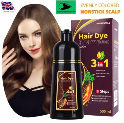 Kaffeefarbe Kräuterhaarfarbe Shampoo 500ml Unisex Färbung, keine Hautflecken