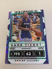 2020-21 Contenders Draft Picks Variations Game Ticket Red #40 Damian Lillard