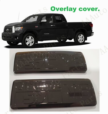 OVERLAY Gloss black Fender 5.7L V8 Emblems Fit For 2007-2013 Toyota Tundra