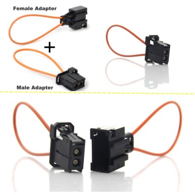 1PCS MOST System Diagnostic Kit Fiber Optic Loop Bypass Male & Female Plug Black