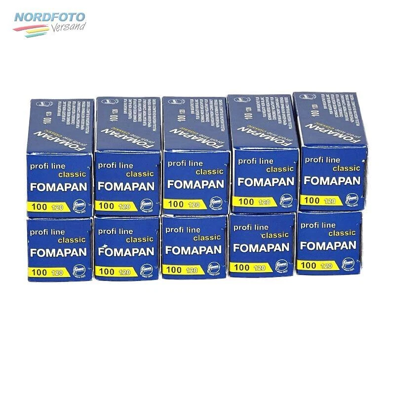 FOMA Fomapan Classic 100 Schwarzweißfilm, 120, 10 Stück