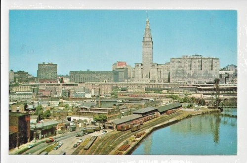 Cuyahoga River Valley Cleveland Ohio Railroad Truck River Shipping Antenne