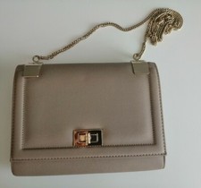 Primark Mauve Brown Clutch Bag With Gold Chain Handle New spring summer holiday 