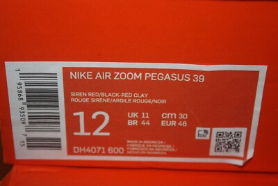 New In Box Men's Nike Air Zoom Pegasus 39 Running Shoes DH4071-600