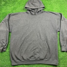 Vintage 90's Gray Blank Sweatshirt Faded Distressed Size XL Made in USA