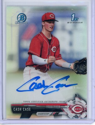 2017 Bowman Draft Chrome Cash Case CDA-CC Prospect Refractor Auto 316/499 Reds