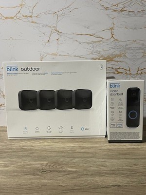 4xBlink Outdoor Kamera System HD1080p WLAN Sicherheitssystem & Video Türklingel #1A